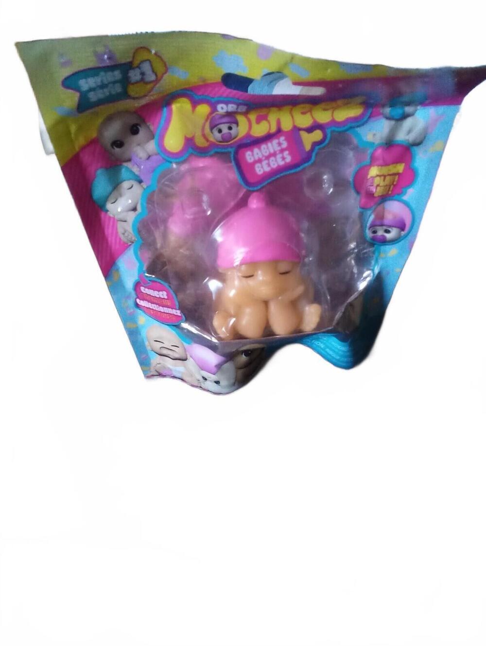 NEW IN BAG  ORB Mocheez Series 1 Babies Collectible Baby #3 Pink Hat Squishy Toy